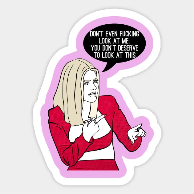 Don't look at me Sticker by Katsillustration